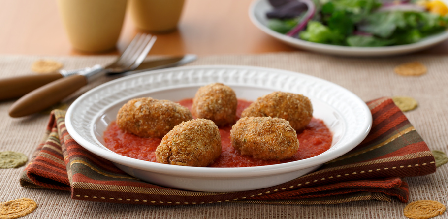 Salmon Croquesttes in a Spicy Tomato Sauce