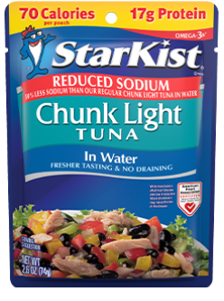 Reduced Sodium Chunk Light Tuna in Water (Pouch)