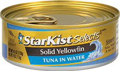 Solid Yellowfin Tuna in Water