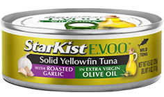 StarKist E.V.O.O.® Solid Yellowfin Tuna with Roasted Garlic and Extra Virgin Olive Oil