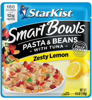 NEW StarKist Smart Bowls® Zesty Lemon – Pasta & Beans with Tuna Pouch