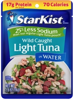 Light Tuna in Water 25% Less Sodium (Pouch)
